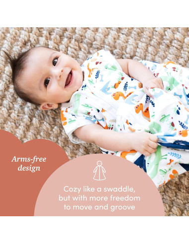 Manta Swaddle SleepingBaby Zippy Freedom Dino Pequeño 3-6 Meses