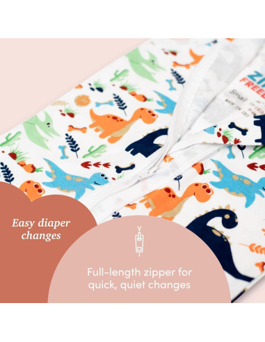 Manta Swaddle SleepingBaby Zippy Freedom Dino Pequeño 3-6 Meses