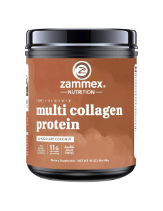 Zammex Polvo de Proteína de Colágeno Múltiple 41 Porciones Chocolate