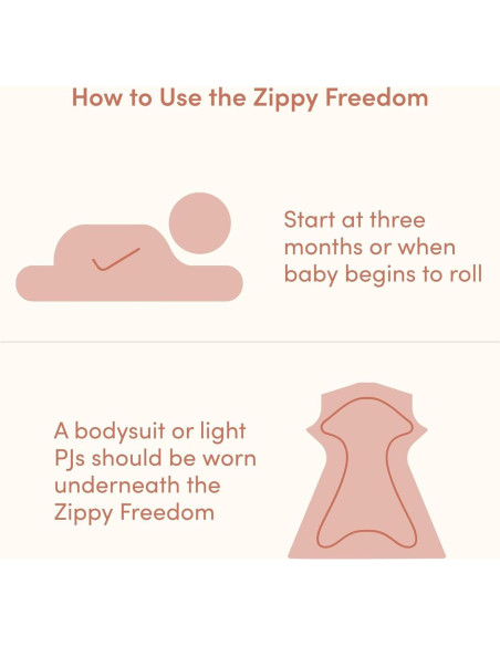 Manta Swaddle SleepingBaby Zippy Freedom Dino Pequeño 3-6 Meses