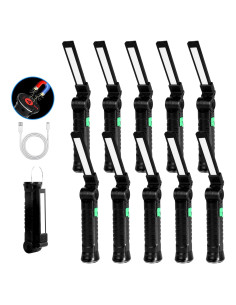 Luz de Trabajo Recargable KunHe - Paquete de 10, 4 Modos