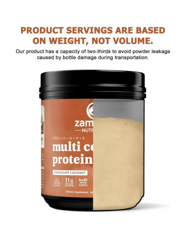Zammex Polvo de Proteína de Colágeno Múltiple 41 Porciones Chocolate