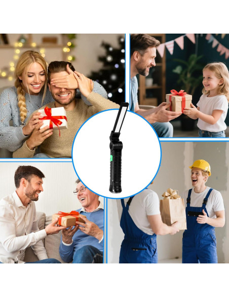 Luz de Trabajo Recargable KunHe - Paquete de 10, 4 Modos