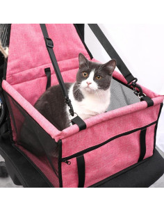 Asiento de coche para mascotas FXGJDeng pequeño negro hasta 5.4 kg 2