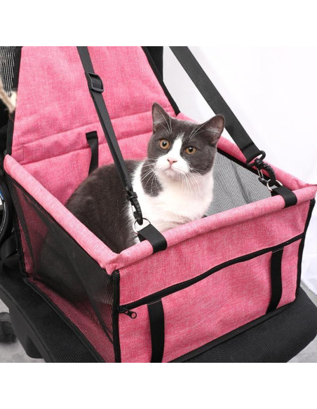 Asiento de coche para mascotas FXGJDeng pequeño negro hasta 5.4 kg