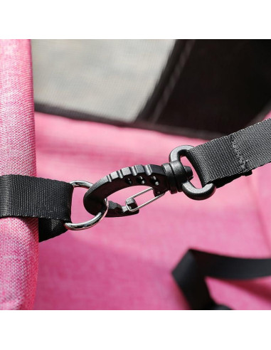 Asiento de coche para mascotas FXGJDeng pequeño negro hasta 5.4 kg