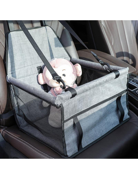 Asiento de coche para mascotas FXGJDeng pequeño negro hasta 5.4 kg