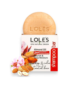 Champú y Acondicionador 2 en 1 Lole Almendra 99% Natural 99.22g