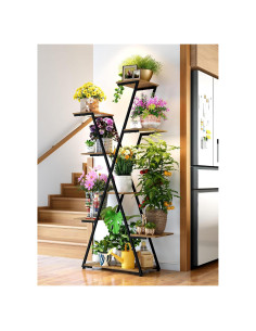 Soporte de Planta Iluminado MemoCastle 152.4cm 8 Niveles Negro