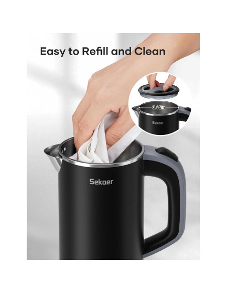 Hervidor Eléctrico Sekaer V01-B 0.8L Acero Inoxidable Portátil