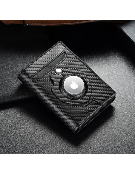 Billetera Inteligente Airtag Hombre J005-smart RFID Negra