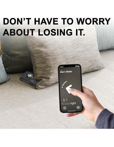 Billetera Inteligente Airtag Hombre J005-smart RFID Negra