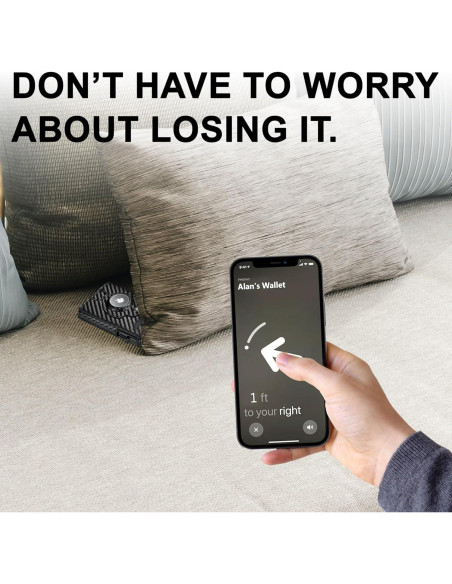 Billetera Inteligente Airtag Hombre J005-smart RFID Negra