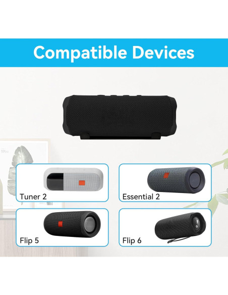 Soporte de pared de metal Shinar para Roam 1/2 Flip 6 - Negro