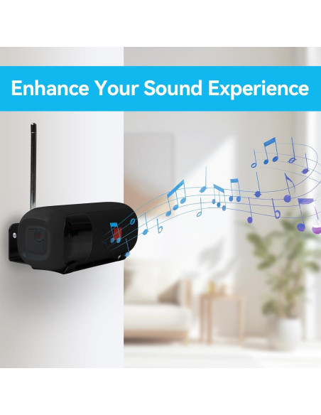 Soporte de pared de metal Shinar para Roam 1/2 Flip 6 - Negro