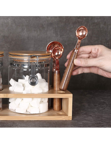 Set 3 Tarros de Vidrio Hermético KKC 800 ml con Cucharas