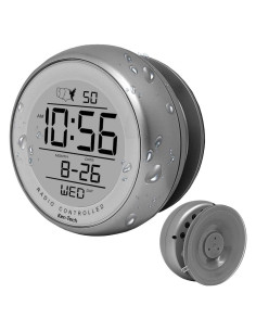 Reloj Atómico Digital Ken-Tech T-4660 Plata Resistente Agua