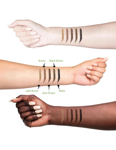 Lápiz de Cejas Microblading Shantou Castaño Medio 4 Puntas