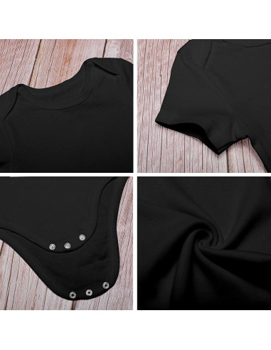 Bodysuit Bebé Unisex Gangsta Napper 100% Algodón 3 Meses Negro