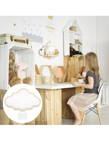 Espejo Nube de Madera FOMIYES 38.1x24.9 cm Antideslizante