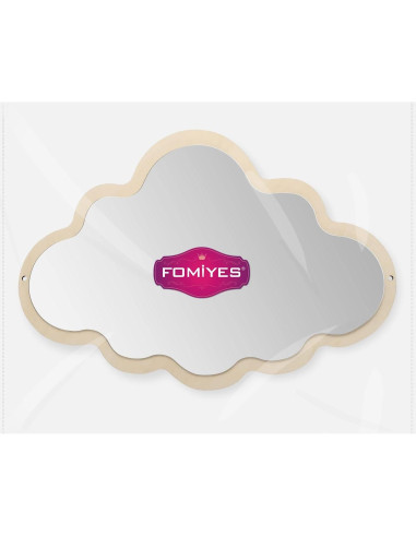 Espejo Nube de Madera FOMIYES 38.1x24.9 cm Antideslizante