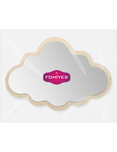 Espejo Nube de Madera FOMIYES 38.1x24.9 cm Antideslizante