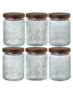 Tarro de Almacenamiento de Vidrio Hermético Yiluokuang 680ml - Juego de 6