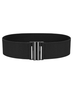 Cinturón Elástico Ancho VONMELLI para Mujeres - Ajustable Negro