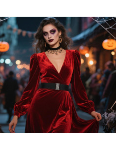 Cinturón Elástico Ancho VONMELLI para Mujeres - Ajustable Negro 2