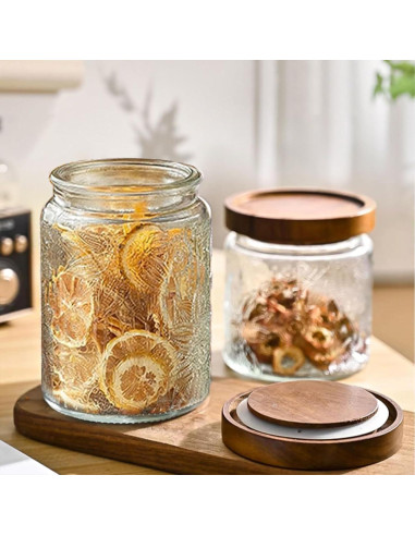 Tarro de Almacenamiento de Vidrio Hermético Yiluokuang 680ml - Juego de 6