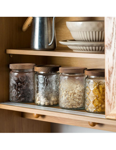 Tarro de Almacenamiento de Vidrio Hermético Yiluokuang 680ml - Juego de 6