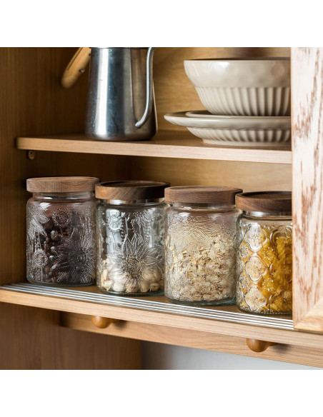 Tarro de Almacenamiento de Vidrio Hermético Yiluokuang 680ml - Juego de 6