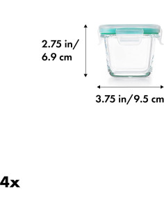 Set Mini de Contenedores de Vidrio OXO Good Grips 4 Piezas 118ml 2