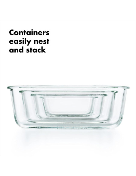 Set Mini de Contenedores de Vidrio OXO Good Grips 4 Piezas 118ml