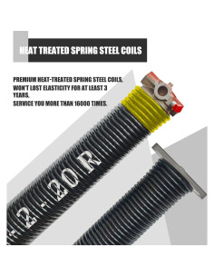 Juego de Resortes de Torsión para Puerta de Garaje YINKCO 50.8 cm 2