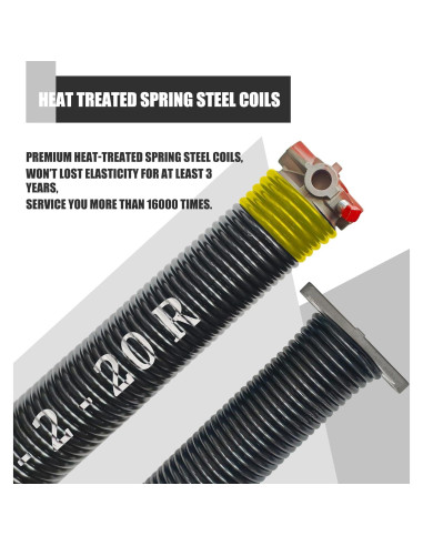Juego de Resortes de Torsión para Puerta de Garaje YINKCO 50.8 cm