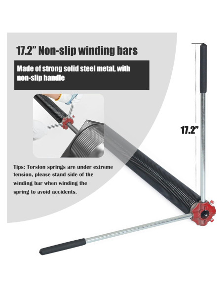 Juego de Resortes de Torsión para Puerta de Garaje YINKCO 50.8 cm