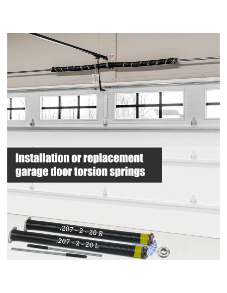 Juego de Resortes de Torsión para Puerta de Garaje YINKCO 50.8 cm