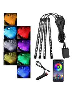 Luces LED de Interior para Auto Ohleats 48 LED RGB Control APP