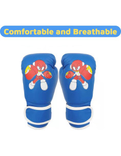Guantes de Boxeo para Niños Genérico 16 Oz Color Azul 2