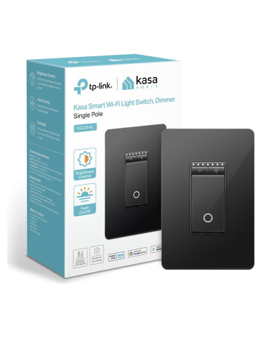 Interruptor Regulador Inteligente Kasa HS220, Negro, Wi-Fi 2.4GHz