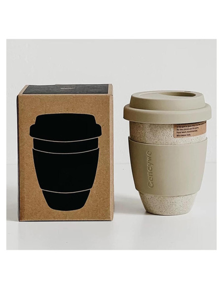 Taza de Cerámica de Viaje Gencywe 396g Reutilizable 15oz