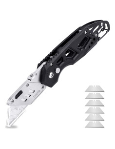 Cuchillo Cortador de Cajas Tingtio Plegable con 13 Cuchillas SK5
