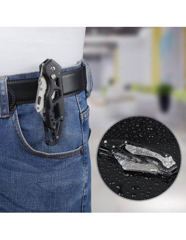 Cuchillo Cortador de Cajas Tingtio Plegable con 13 Cuchillas SK5