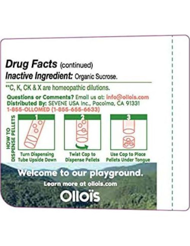 Aconitum Napellus 200CK Ollois Homeopático Orgánico 80 Gránulos