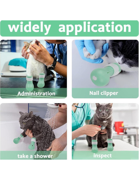 4 Botas Antideslizantes Ajustables para Gatos SAGUD - Silicona