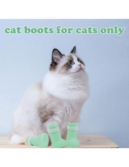 4 Botas Antideslizantes Ajustables para Gatos SAGUD - Silicona