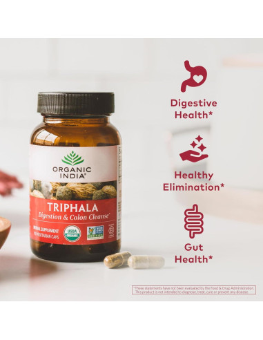 Cápsulas Triphala Orgánicas INDIA ORGÁNICA - 90 Unidades