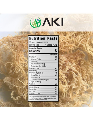Polvo de Musgo Marino Irlandés AKI - 170g - Rico en Minerales y Vitaminas