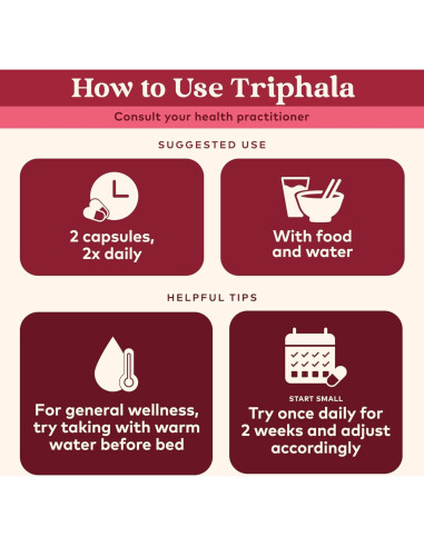 Cápsulas Triphala Orgánicas INDIA ORGÁNICA - 90 Unidades